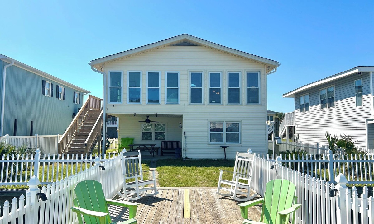 Holden Beach House | Canal home, 3 bedrooms, 2 bathrooms, dock, pet friendly, fenced in back yard.