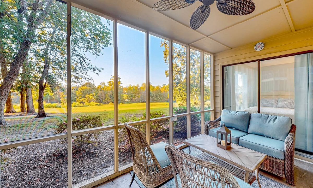 Sea Trail Condo | Ev's Escape: Sunroom, dog-friendly