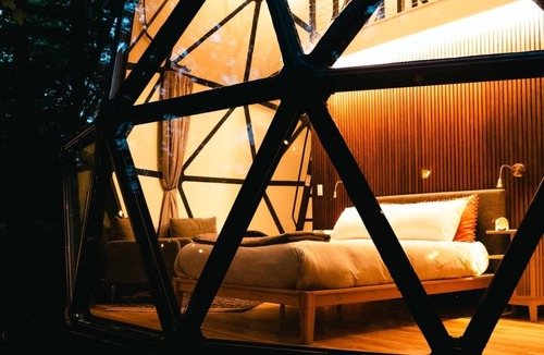 Freeport Cabin | 22-ft dome w/stargazing loft and full bath - 08
