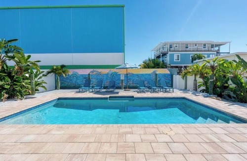 Fort Myers Beach House | Best Location on FMB! AWESOME SALTWATER POOL! WALK EVERYWHERE! 2nd floor unit