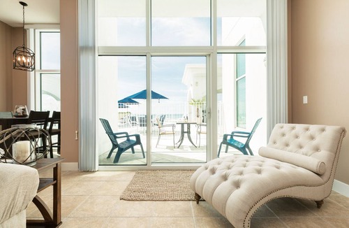 Galveston Apartment | Elegant gulf escape with heated pool, hot tub, beach access, & water views