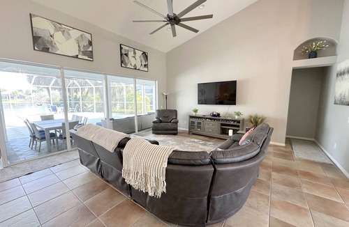 Riverwood House | Elegant Port Charlotte Oasis: 3BR/3BA Home with Private Heated Pool & Pond View