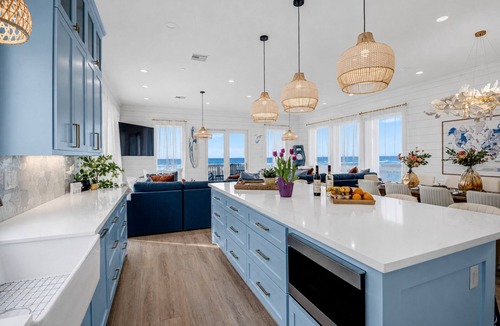 Galveston House | Grand Beach Retreat · First-Row East End Brand New Beachfront House · Sleeps 16