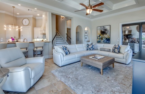 Pelican Villa | Gulf Access Canal - Heated Pool & 2 Spas - Theatre - Rooftop overlook firepit