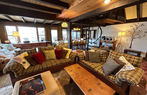 Pocono Lake Ski Chalet | Lakefront Hot Tub, Beach & Dock - "Sunset Marina"