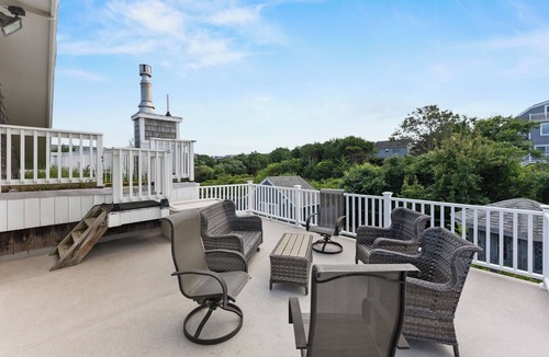 Plymouth House | Ocean view spacious 5-bedroom Cape Cod style house with roof deck, AC, WiFi.
