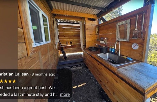 Ocean View Cabin | One bedroom cabin with fridge,kitchen and shower close to the clean toilets.