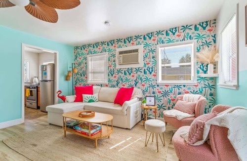 Downtown Dunedin House | Pink Flamingo - Dunedin Vacation Rental