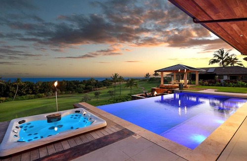 Poipu Villa | Private Luxury 6-bedroom Villa in Kukuiula, Panoramic Ocean View, Heated infinity pool, SPA, Sleep up to 22
