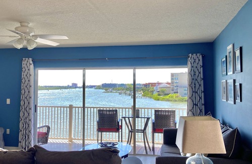 Indian Shores Condo | Quiet and Spacious Waterfront Condo across the street from beach!