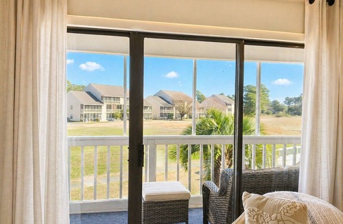 Little River Condo | Quiet Coastal Getaway King Bed Pools Private Balcony Near Beach Sleep 6