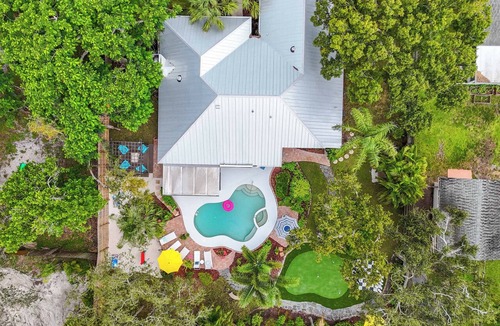 Palma Sola House | Resort-Style Pool & Spillover Spa Game Room Giant Chess Mini Golf AMI IMG