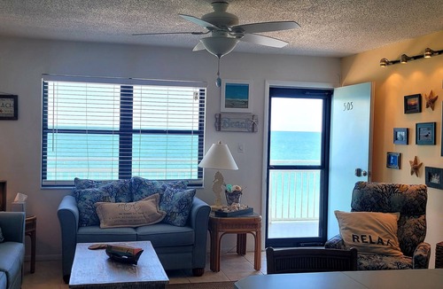 Sunset Beach Condo | Right on the Gulf! Beautiful white sandy beachfront! Safe, quiet, and friendly!