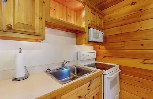 Northport Cabin | Serene two-bedroom dog-friendly cabin getaway with kitchen, fireplace & more