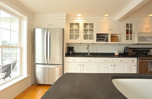 West Boothbay Harbor House | Stunning Renovated Waterfront Home with Private Deepwater Dock; Windows Galore!