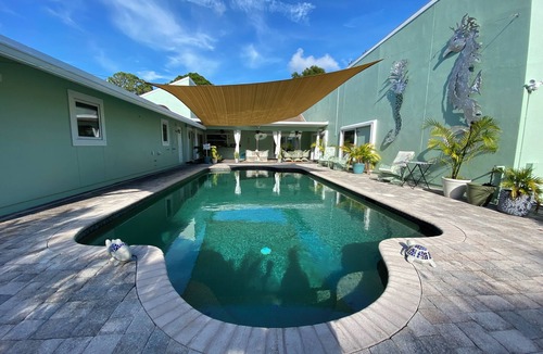 Seminole House | The Green Room with Salt Water Pool Adult Only No Pets