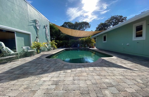 Seminole House | The Green Room with Salt Water Pool Adult Only No Pets