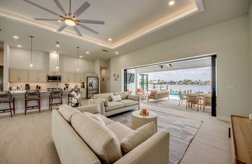 Eight Lakes Villa | Villa Florida Orange -newly built at Eight Lakes, on water, modern, pool & spa