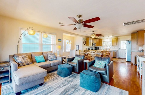 Holden Beach House | Wonderful Family House on Waterway w/Free WiFi, Private W/D, AC, Dock, Patio