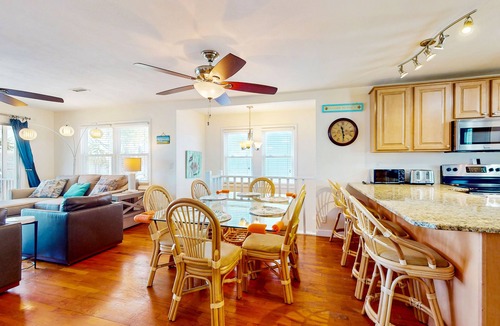 Holden Beach House | Wonderful Family House on Waterway w/Free WiFi, Private W/D, AC, Dock, Patio