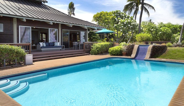 3 Acre Private Waimea home with Ocean Views & Pool
