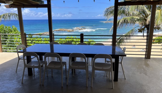 Bali-Inspired White Sand Beachfront House w/Large Deck, GYM, & Lots of Toys!