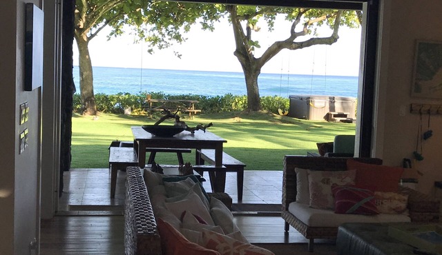 Beachfront Luxury Home With Spacious Yard North Shore of Oahu