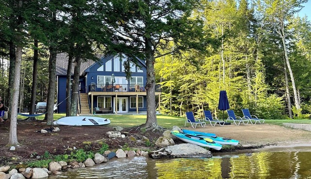 Beautiful Waterfront home with sunset views and spacious layout.