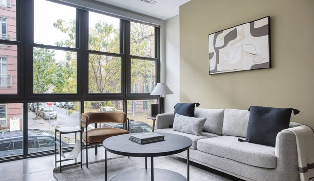 Deluxe Allston 1BR w/ Gym & W/D, nr Packards Corner, by Blueground