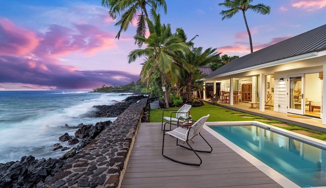 HALE ONA LOA: DIRECT OCEANFRONT, GATED, ICONIC OCEANFRONT LUXURY WITH POOL