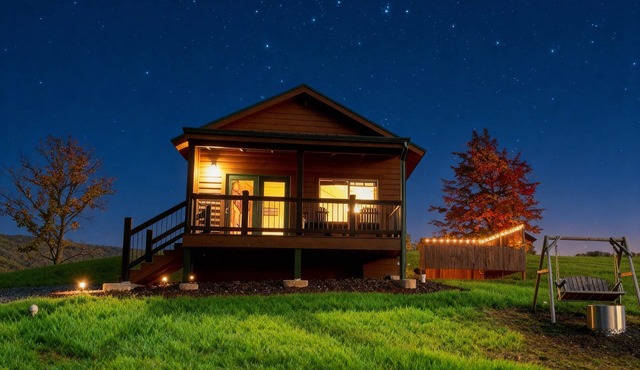 HUGE summer SAVINGS LURAY Mountain getaway Private Log cabin 2 Hot Tub Fireplace