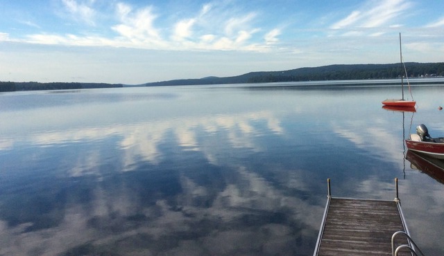Idyllic Panoramic Waterfront Maine Camp Cabin