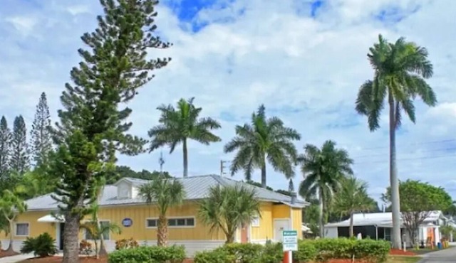 In a resort very close to the beach with heated pool hot tub