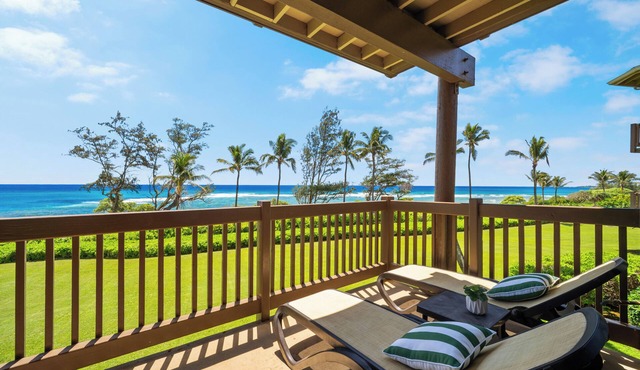 Kaha Lani Resort #224, Oceanfront, Sunrise Views, Walk to Lydgate Beach