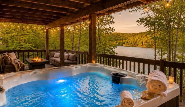 Lakefront Modern Escape with Hot Tub
