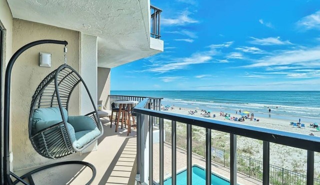 Oceanfront Bliss: Spacious 3BR/3BA with Pool, Large Porch at Cherry Grove Point