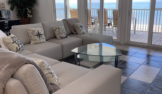 Seas The Day at this Bonita Beach Cottage directly on the beach 2 story views !