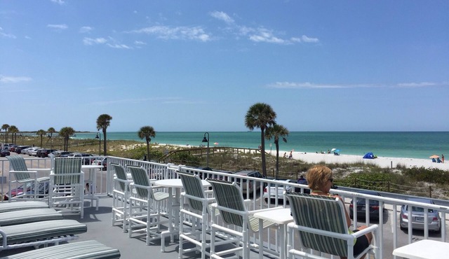 St. Pete Beach Pass-A-Grille studio right on the Gulf of Mexico.