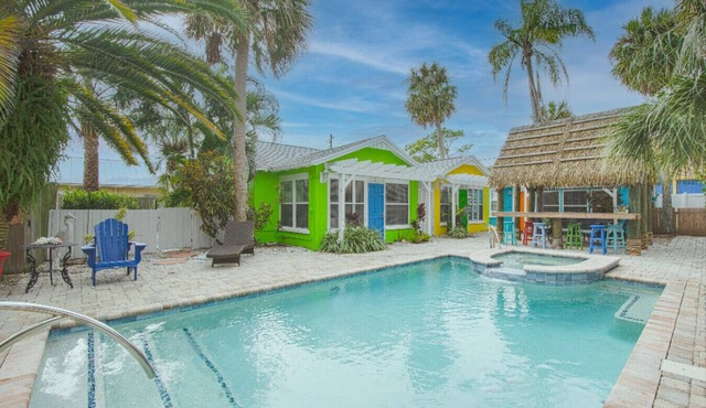 The Seaside Retreat Cottages are just across the street from Indian Rocks Beach!